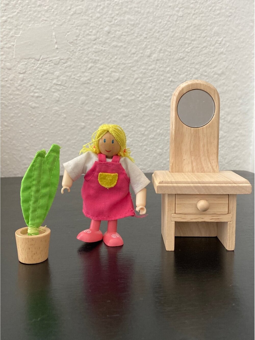 Hape dollhouse doll and accessories